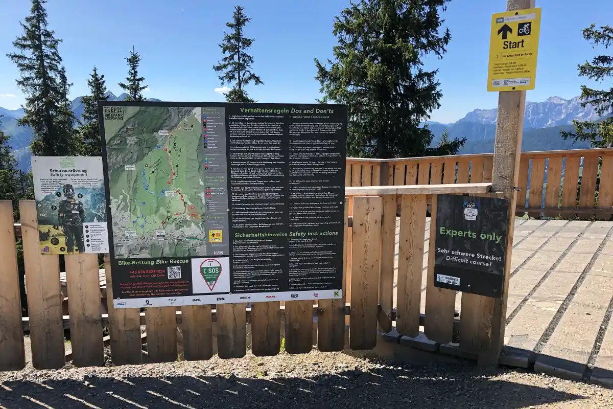 Foto_Leogang - MTB-Urlaub 06 Bikepark Leogang Tafel